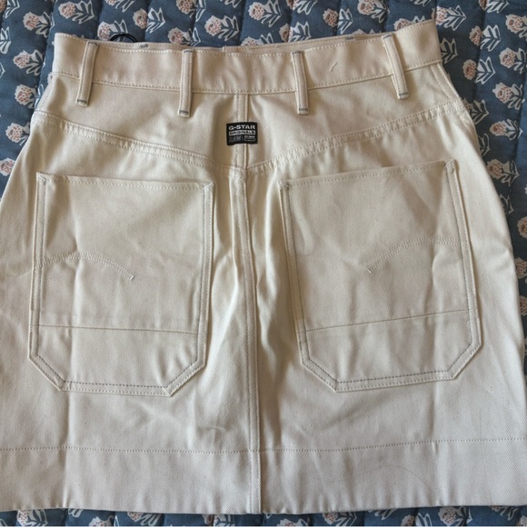 NWT G-STAR RAW Workwear Button Mini Skirt // Ecru // Size 30 - Picture 5 of 12